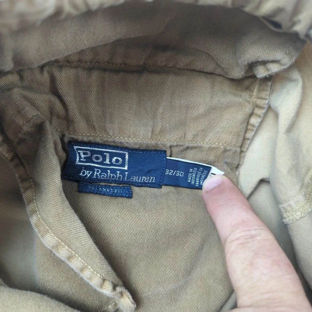 Polo Ralph Lauren Pants Mens 32x30 Khaki Belted Casual Preppy Outdoor‎